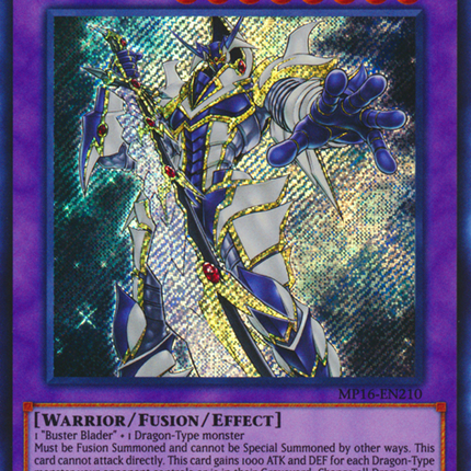 Buster Blader, the Dragon Destroyer Swordsman [MP16-EN210] Secret Rare