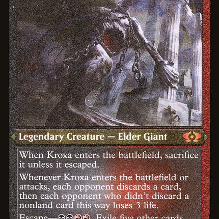 Kroxa, Titan of Death's Hunger (Foil Etched) [Multiverse Legends]