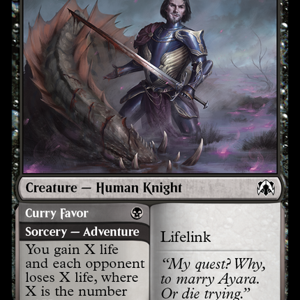Smitten Swordmaster // Curry Favor [March of the Machine Commander]