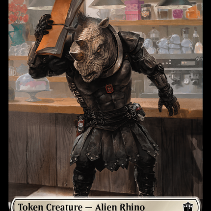 Alien Rhino // Clue (0022) Double-Sided Token [Doctor Who Tokens]