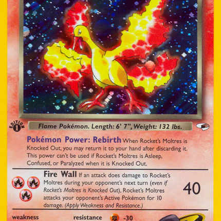 Rocket's Moltres (12/132) [Gym Heroes 1st Edition]