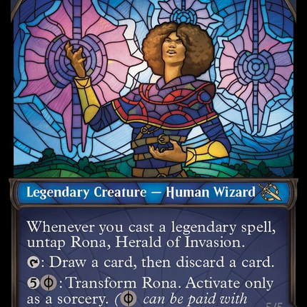 Rona, Herald of Invasion // Rona, Tolarian Obliterator (Showcase Planar Booster Fun) [March of the Machine]