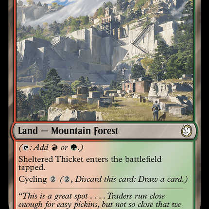 Sheltered Thicket (Surge Foil) [Fallout]
