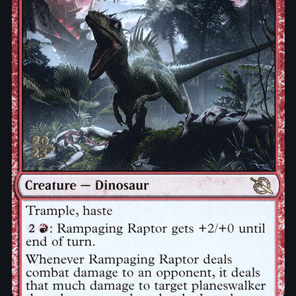 Rampaging Raptor [March of the Machine Prerelease Promos]