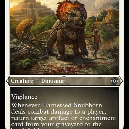 Harnessed Snubhorn (Foil Etched) [March of the Machine: The Aftermath]