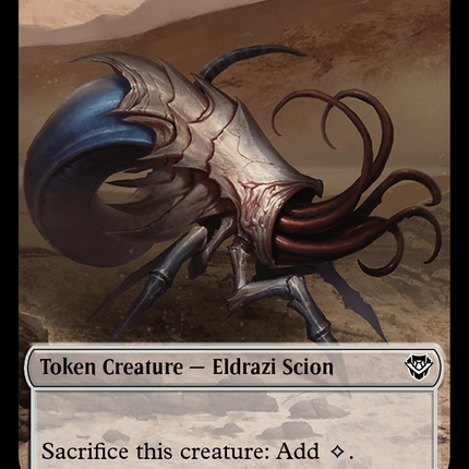 Eldrazi Scion // Manifest Double-Sided Token [Outlaws of Thunder Junction Commander Tokens]