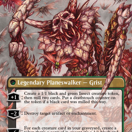 Grist, Voracious Larva // Grist, the Plague Swarm (Borderless) (Textured Foil) [Modern Horizons 3]