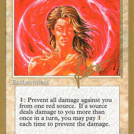 Circle of Protection: Red (Bertrand Lestree) (SB) (4ED) [Pro Tour Collector Set]