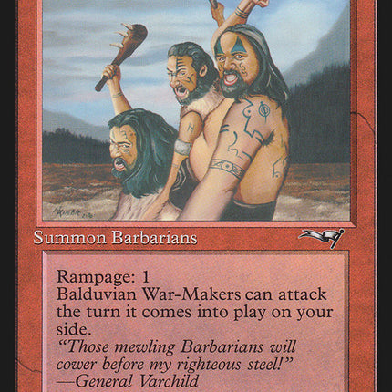 Balduvian War-Makers (Treeline Background) [Alliances]