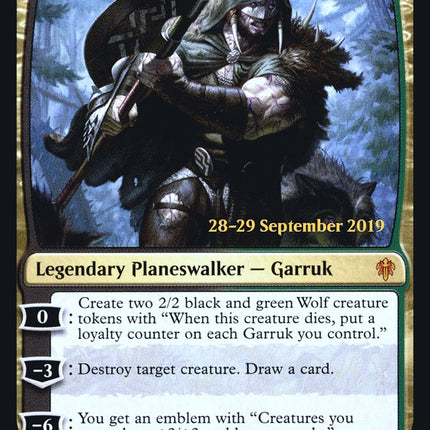 Garruk, Cursed Huntsman [Throne of Eldraine Prerelease Promos]