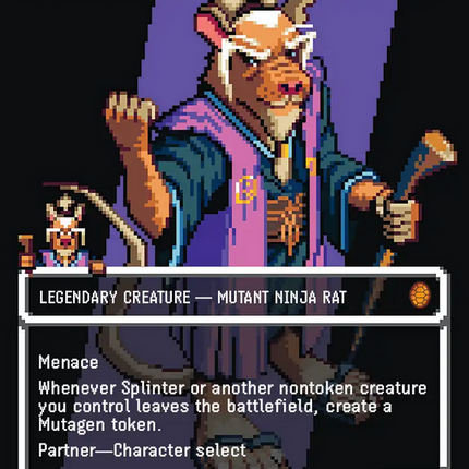 Splinter, the Mentor (0089) (Borderless) (Surge Foil) [Teenage Mutant Ninja Turtles Commander]