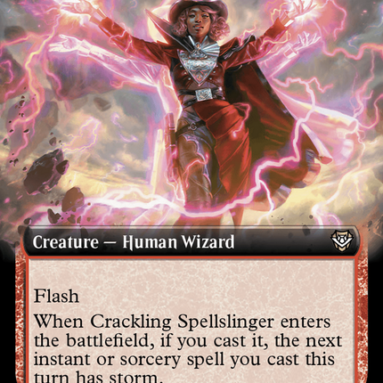 Crackling Spellslinger (Extended Art) [Outlaws of Thunder Junction Commander]