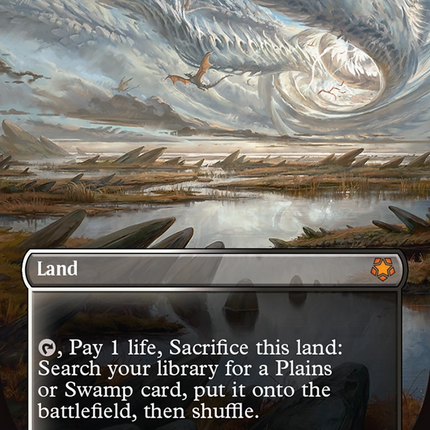Marsh Flats (Borderless) (Dragonscale Foil) [Tarkir: Dragonstorm Special Guests]
