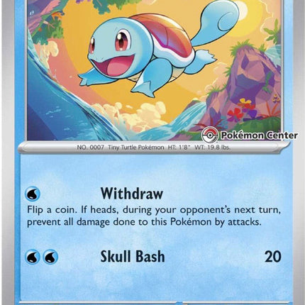 Squirtle (007/165) (Pokemon Center Exclusive) [Scarlet & Violet: Black Star Promos]