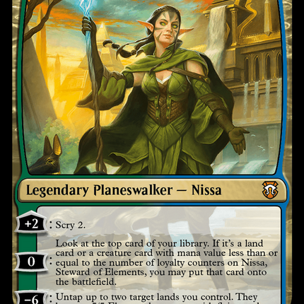 Nissa, Steward of Elements (Ripple Foil) [Modern Horizons 3 Commander]