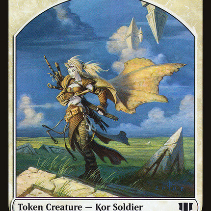 Kor Soldier // Pegasus Double-Sided Token [Commander 2014 Tokens]