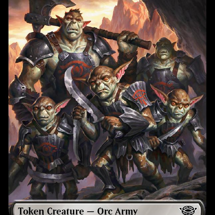 Orc Army (0018) // Food (0022) Double-Sided Token (Surge Foil) [The Lord of the Rings: Tales of Middle-Earth Tokens]