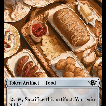 Ballistic Boulder // Food (0022) Double-Sided Token (Surge Foil) [The Lord of the Rings: Tales of Middle-Earth Tokens]