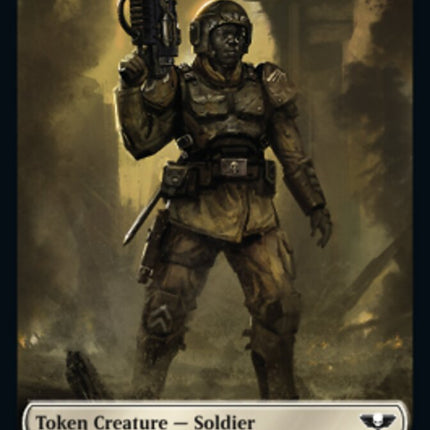 Soldier (002) // Zephyrim Double-Sided Token (Surge Foil) [Warhammer 40,000 Tokens]