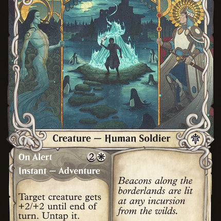 Silverflame Squire // On Alert (Showcase) [Throne of Eldraine]