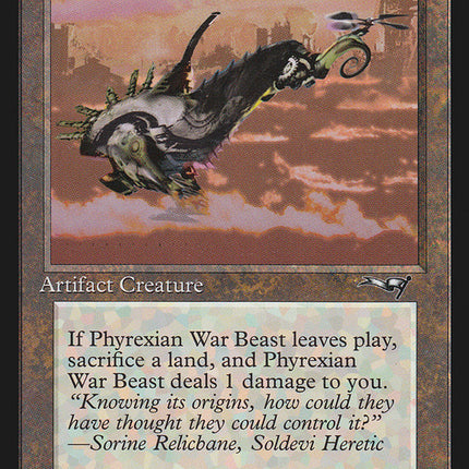 Phyrexian War Beast (Signature on Left) [Alliances]