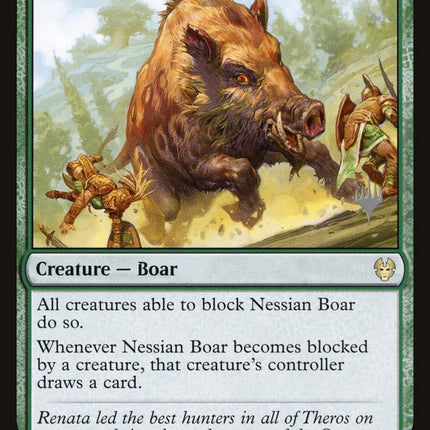 Nessian Boar (Promo Pack) [Theros Beyond Death Promos]