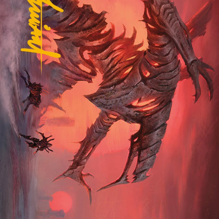 Red Sun's Zenith Art Card (Gold-Stamped Signature) [Phyrexia: All Will Be One Art Series]