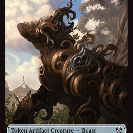 Construct // Beast (0011) Double-Sided Token [Aetherdrift Commander Tokens]