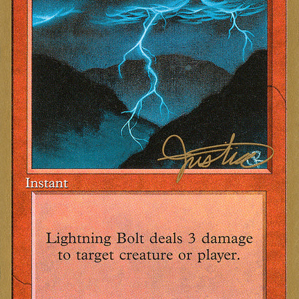 Lightning Bolt (Mark Justice) [Pro Tour Collector Set]