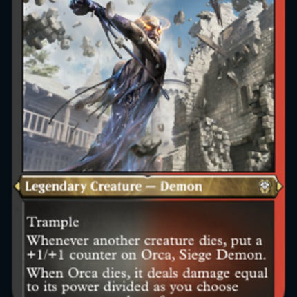 Orca, Siege Demon (Foil Etched) [Dominaria United Commander]