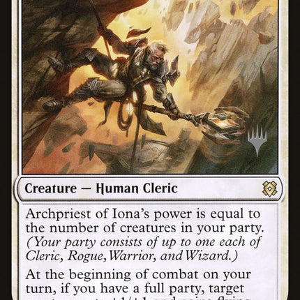 Archpriest of Iona (Promo Pack) [Zendikar Rising Promos]