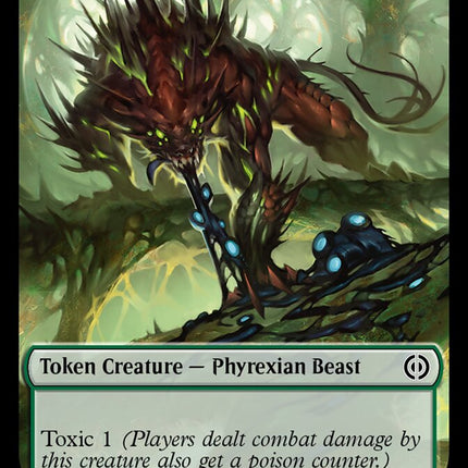 Rebel // Phyrexian Beast Double-Sided Token [Phyrexia: All Will Be One Tokens]