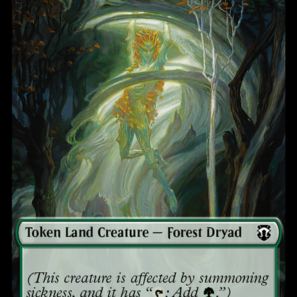 Forest Dryad (Ripple Foil) // Emblem - Vivien Reid Double-Sided Token [Modern Horizons 3 Commander Tokens]