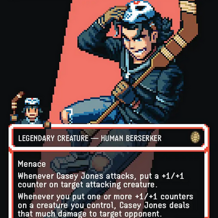 Casey Jones, Back Alley Brute (Borderless) (Surge Foil) [Teenage Mutant Ninja Turtles Commander]
