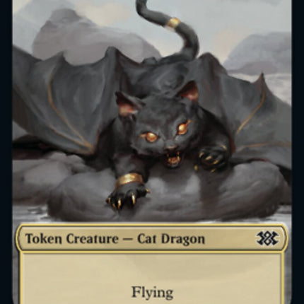 Cat Dragon // Spirit (008) Double-Sided Token [Double Masters 2022 Tokens]