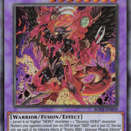 Destiny HERO - Destroyer Phoenix Enforcer [BODE-EN039] Secret Rare