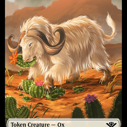 Ox // Plot Double-Sided Token [Outlaws of Thunder Junction Tokens]