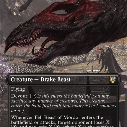 Fell Beast of Mordor (Borderless) (Surge Foil) [The Lord of the Rings: Tales of Middle-Earth Commander]