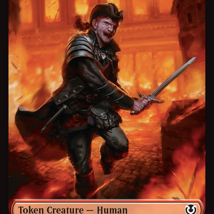 Human (0014) // Emblem - Chandra, Dressed to Kill Double-Sided Token [Innistrad Remastered Tokens]
