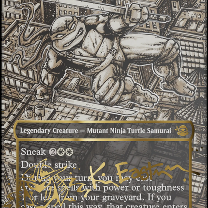 Leonardo, Sewer Samurai (Borderless) (Gold-Stamped Signature) [Teenage Mutant Ninja Turtles]