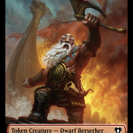 The Monarch // Dwarf Berserker Double-Sided Token [Commander Masters Tokens]