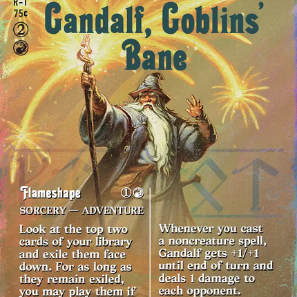 Gandalf, Goblins' Bane (Borderless) (Surge Foil) [The Hobbit]