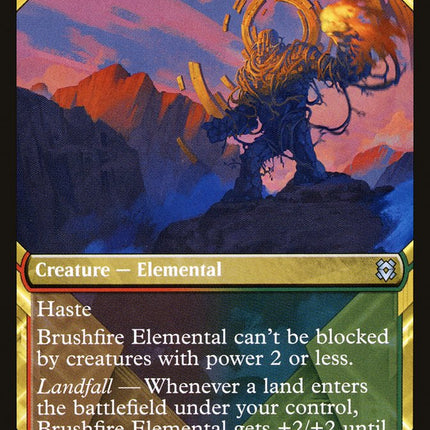 Brushfire Elemental (Showcase) [Zendikar Rising]