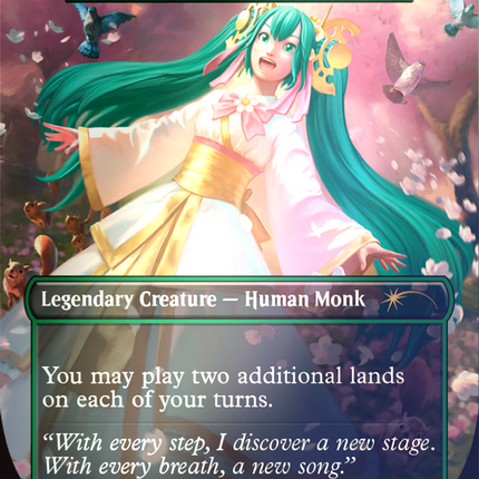 Miku, Lost but Singing - Azusa, Lost but Seeking (Rainbow Foil) [Secret Lair Drop Series]