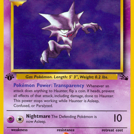Haunter (21/62) [Fossil 1st Edition]
