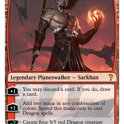 Sarkhan, Fireblood (White Border) [Mystery Booster 2]
