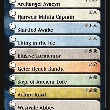 Shadows Over Innistrad Checklist 2 [Shadows over Innistrad Tokens]