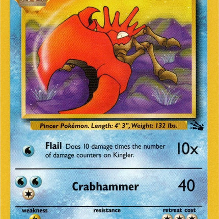 Kingler (38/62) [Fossil Unlimited]