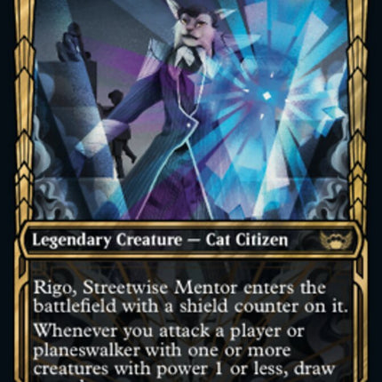 Rigo, Streetwise Mentor (Showcase Golden Age Gilded Foil) [Streets of New Capenna]