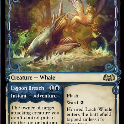 Horned Loch-Whale // Lagoon Breach (Showcase) [Wilds of Eldraine]